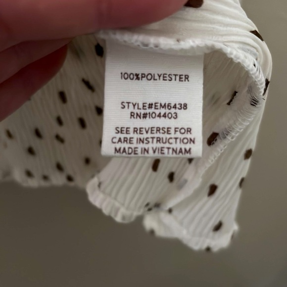 Women’s Blu Pepper Semi Sheet Top, Medium, Off White - Picture 4 of 7